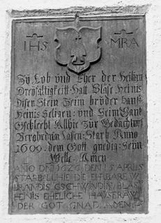 Vorschau: C1 - 410,  Schrifttafel an der Pfarrkirche