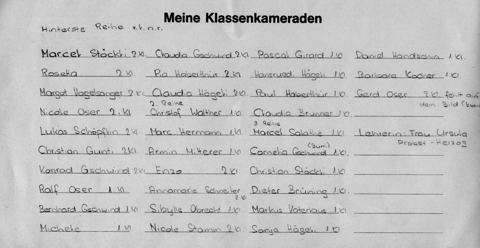 Vorschau: K - 217 B, Klassenfoto Hofstetten, Namen