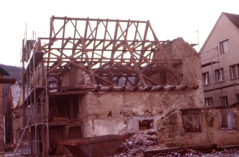 Vorschau: C1 - 83  Raiffeisenhaus während der Restaurierung