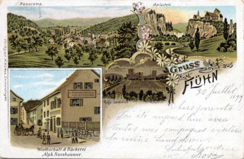 Vorschau: B - 151, Litho Flüh, Mehrbildpostkarte 1899
