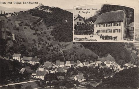 Vorschau: B - 159, Flüh mit Gasthof Rose, 1917