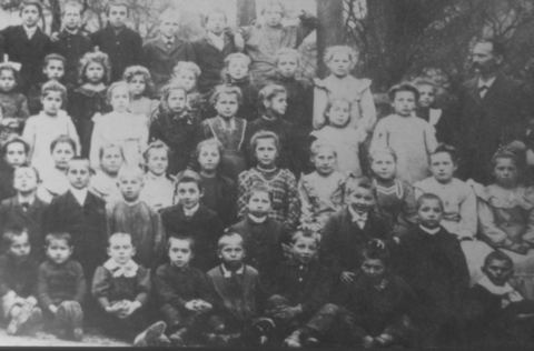 Vorschau: K - 223, Schulfoto Hofstetten um 1900
