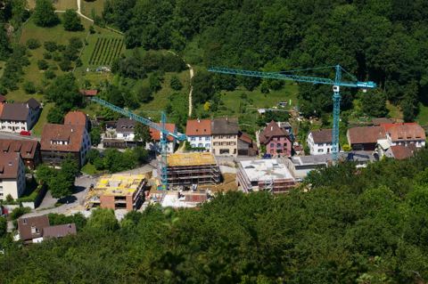 Vorschau: B - 193, Sägeareal im Bau, Blick vom Chöpfli