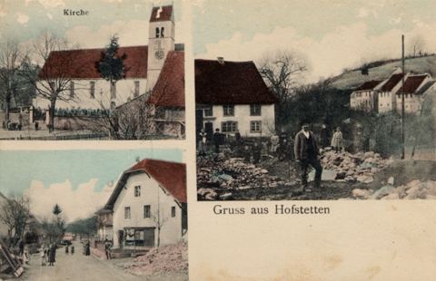 Vorschau: B - 056, Mehrfachpostkarte Hofstetten 1909